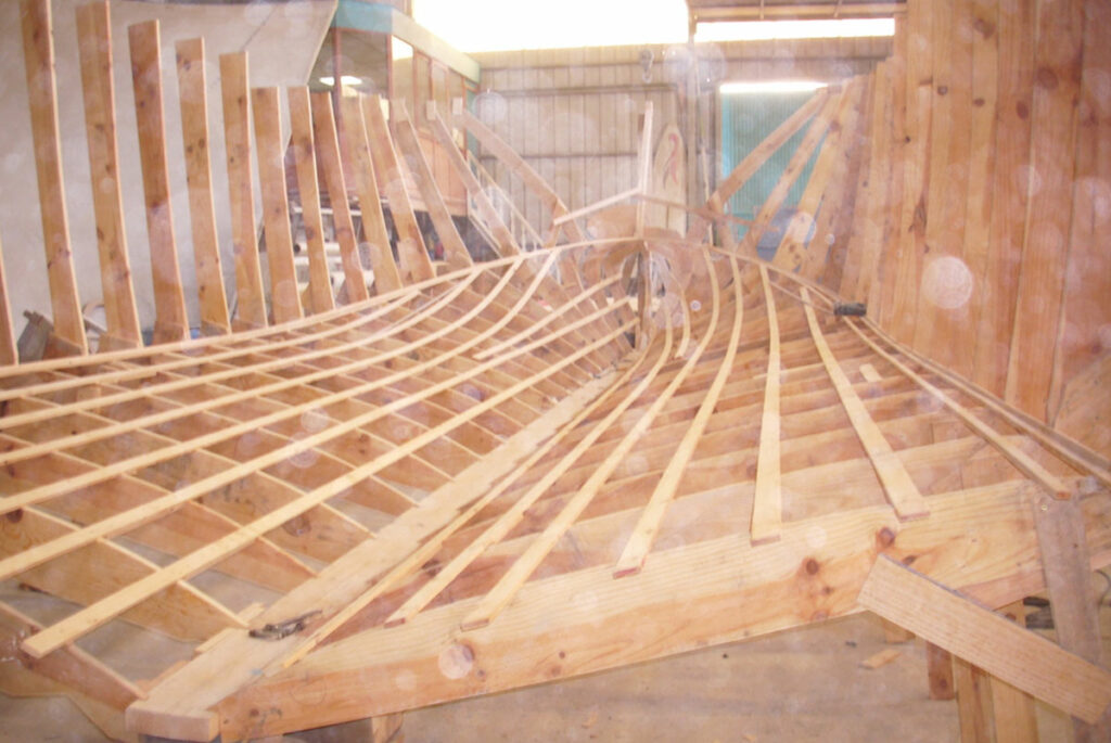 Estructura de madera del barco pesquero Nuevo Villa Moraira.
